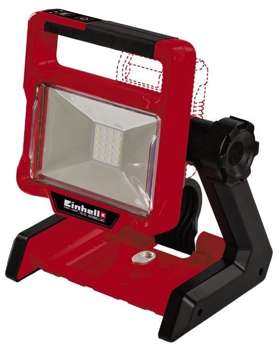 Прожектор Einhell TE-CL 18/2000 LiAC - Solo PXC, 2000лм, 18В, 5700К, 20 LED, 18/220В, 1.23кг без АКБ і ЗП