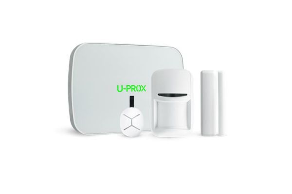 Комплект охоронної сигналізації U-Prox MPX L KF kit White, U-Prox MPX L, U-Prox PIR, U-Prox WDC, U-Prox Keyfob B4, бездротовий, білий