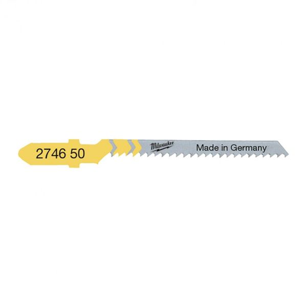 Полотно пиляльне для електролобзика Milwaukee T119BO по дереву, крок зуба 2ммх50мм, 5шт
