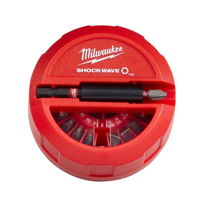 Біти Milwaukee Shockwave, сталь, кейс, набір 15шт