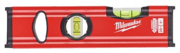 Рівень Milwaukee Slim 20, 20см, 2 капсули, алюмінієвий корпус