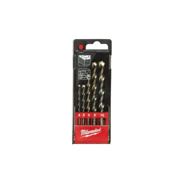 Набір свердел по бетону Milwaukee, 4-10мм, кейс, 5шт
