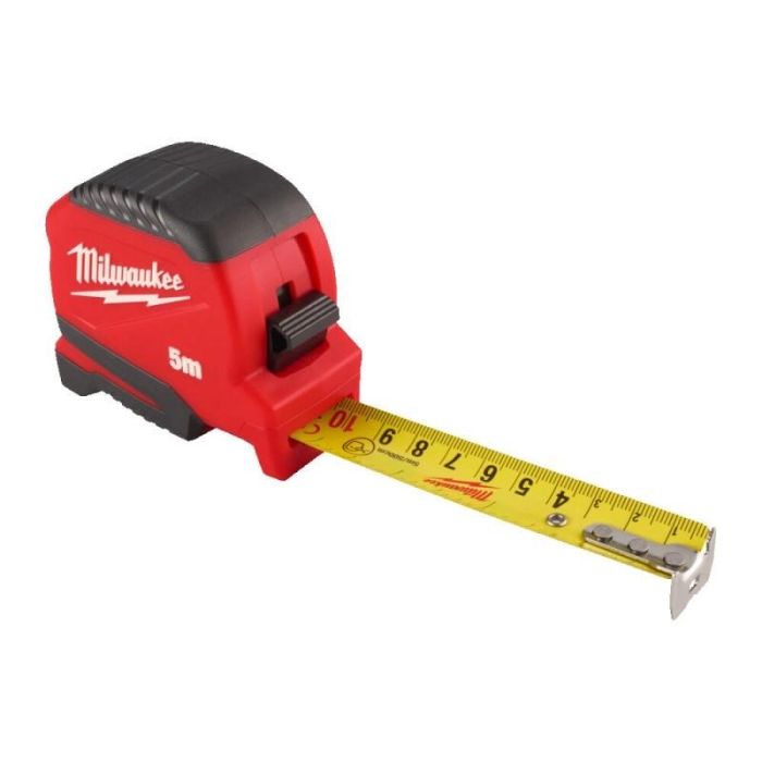 Рулетка Milwaukee Pro Compact, 5мх19мм з фіксатором змотування, АБС-пластик