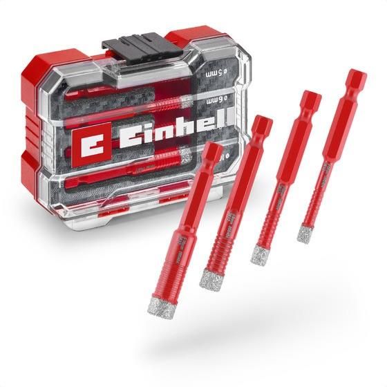 Свердло по кахелю та склу трубчате Einhell 5/6/8/10мм XS-Case набір 4шт 0.12кг