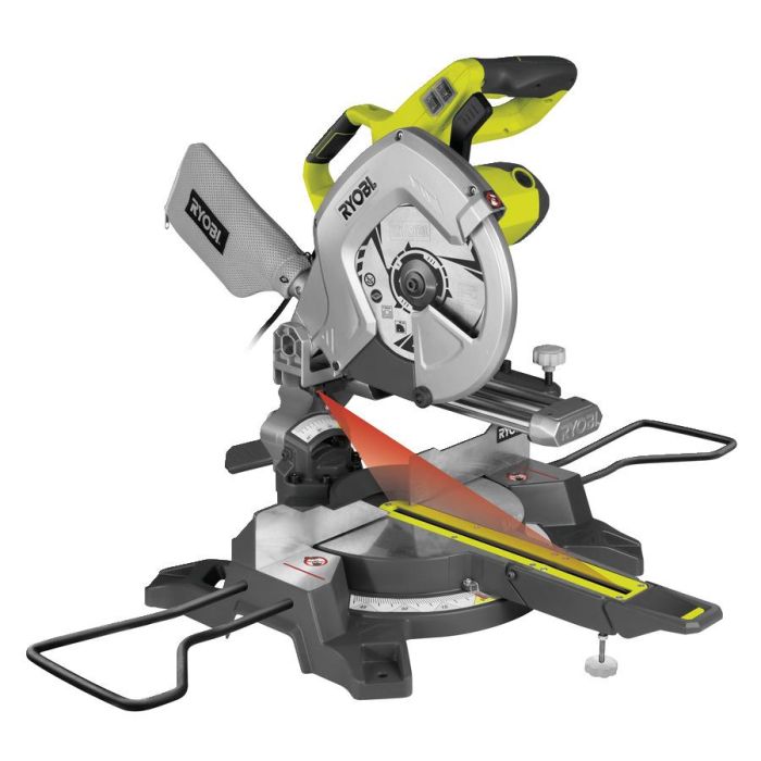 Пила торцювальна Ryobi EMS254L з протяжкою 2000Вт диск 254мм лазер 16.2кг