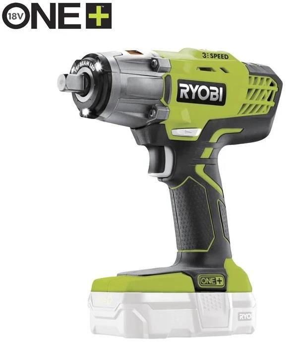 Гайковерт ударний акумуляторний Ryobi ONE+ R18IW3-0 18В 400Нм 2900об/хв 1/2" 3 швидкості 1.6кг без АКБ та ЗП