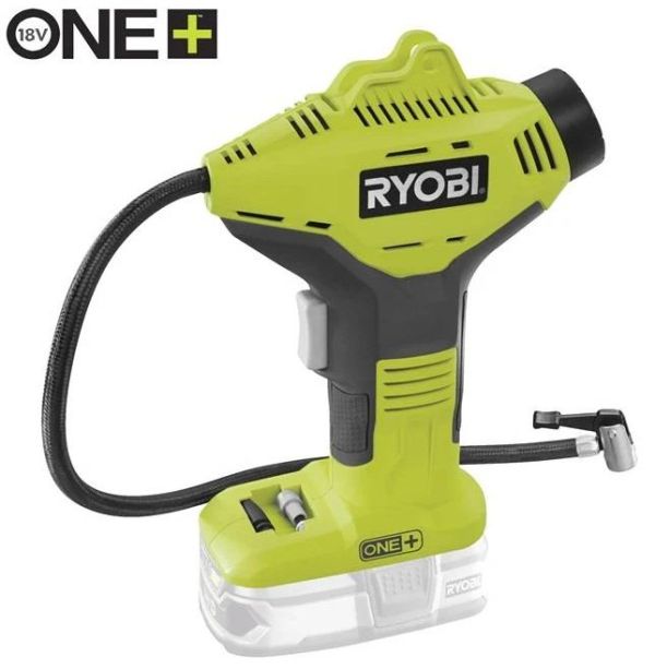 Компресор автомобільний акумуляторний Ryobi ONE+ R18PI-0 18В 10.3бар 16л/хв 0.7кг без АКБ та ЗП