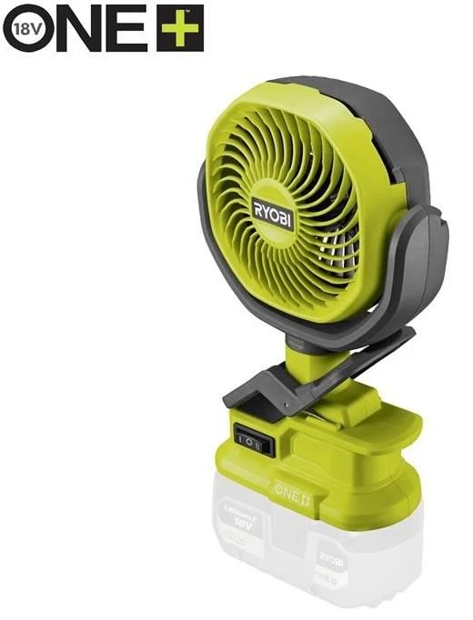 Вентилятор акумуляторний Ryobi ONE+ RCF18-0 18В 3400об/хв 2 швидкості поворотний 0.4кг без АКБ та ЗП