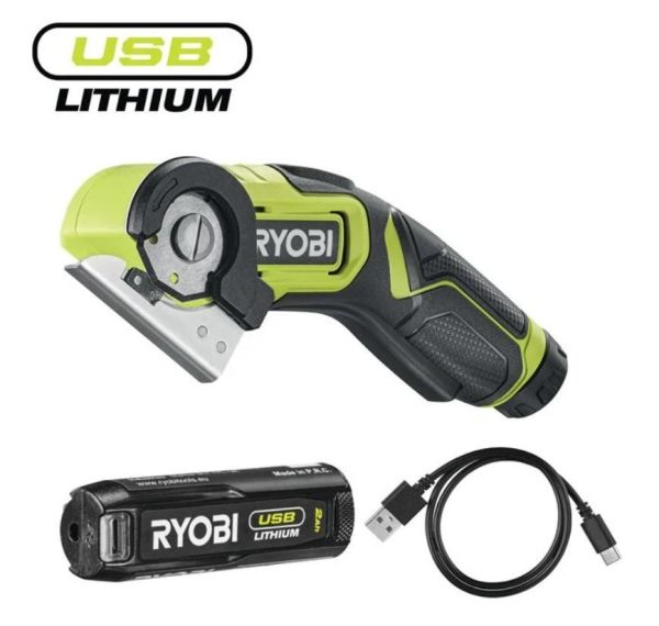 Різак акумуляторний Ryobi USB Lithium RCT4-120G 4В 2А·год рез 6.4мм 270об/хв 0.27кг