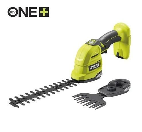 Ножиці для трави акумуляторні Ryobi ONE+ RY18GSA-0 18В + насадка кущоріз 20см крок різу 10мм 1кг без АКБ та ЗП