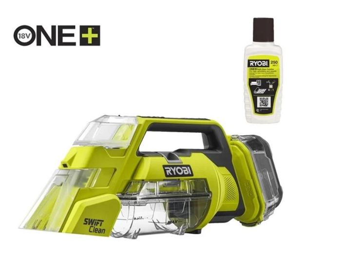 Пилосос акумуляторний миючий Ryobi ONE+ RDC18-0 18В 17Вт контейнер для води чиста/брудна 0.12/0.2л 2.5кг без АКБ та ЗП