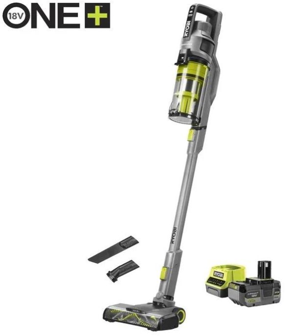 Пилосос акумуляторний Ryobi ONE+ RSVS18BL-1C40G 18В 1х4А·год 90Вт 20кПа контейнер 0.8л HEPA12 3.2кг
