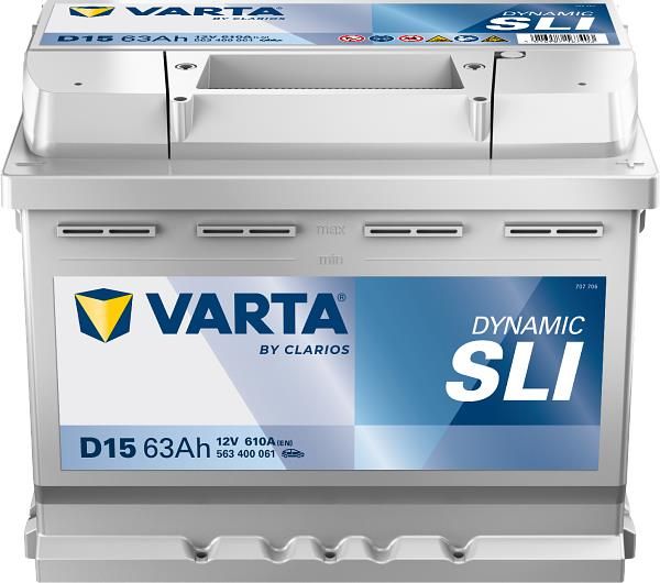 Акумулятор Varta Dynamic SLI 12В 63Аг 610А R+ (563400061)