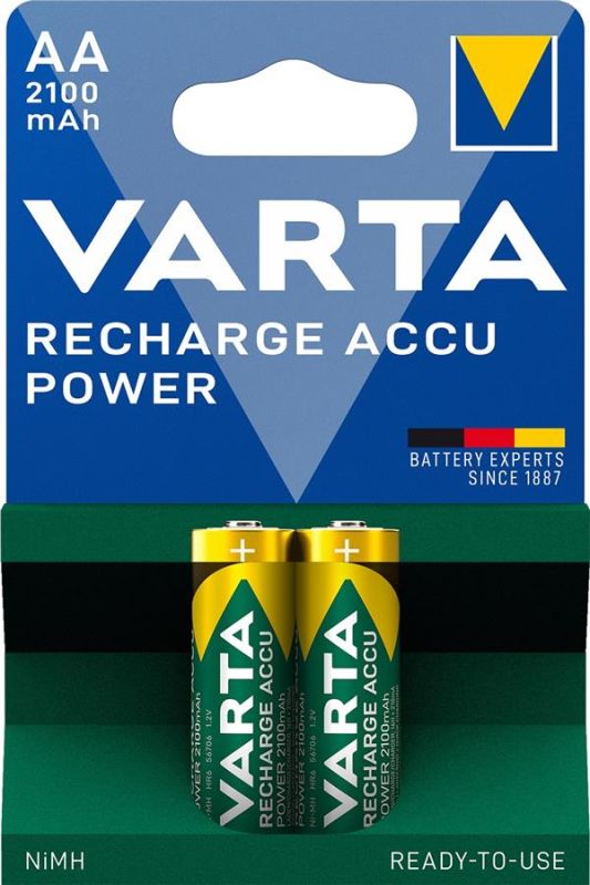 Акумулятор Varta NI-MH Power AA 2100 мА•г, 2шт