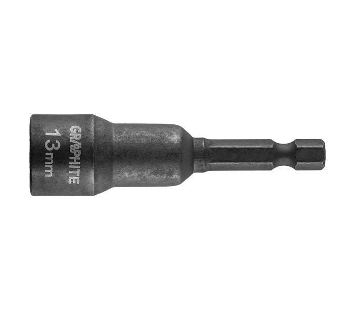 Головка торцева GRAPHITE, 1/4", ударна з магнітом, 13х65мм, сталь S2