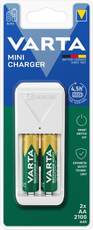 Зарядний пристрій Varta Mini Charger 2хNI MH AA2100 мА•год
