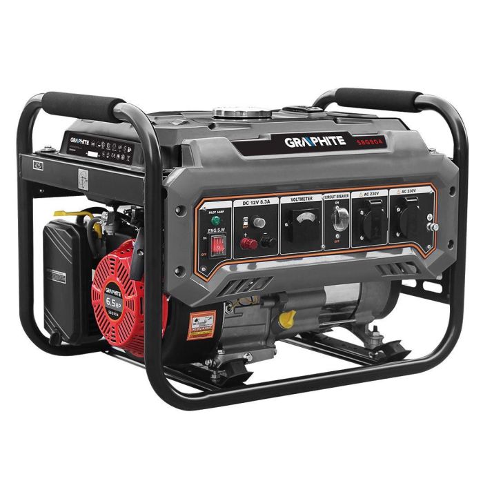 Генератор бензиновий GRAPHITE 230В, 2/2.2кВт, ручний стартер, 40кг