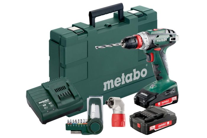Шурупокрут-дриль акумуляторний Metabo BS 18 Quick 18В 2x2А·год 24·48Нм 0-450·0-1600об/хв 1.4кг