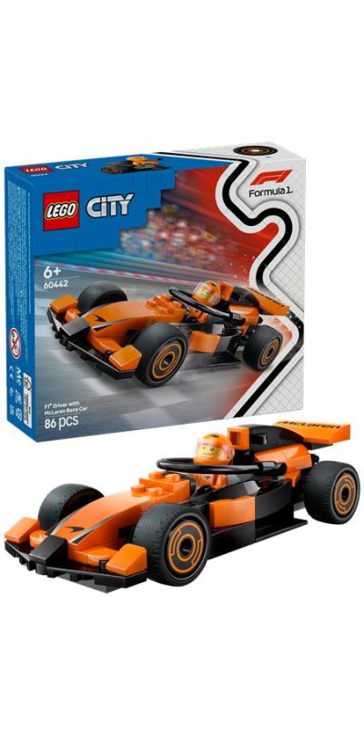 Конструктор LEGO City Пілот F1 з автомобілем для перегонів команди McLaren