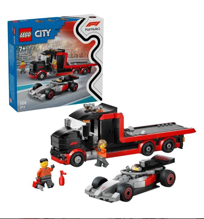 Конструктор LEGO City Вантажівка для демонстрації F1 із перегоновим автомобілем Audi F1