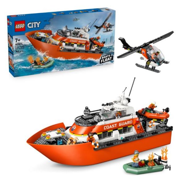 Конструктор LEGO City Рятувальний катер і гелікоптер берегової охорони