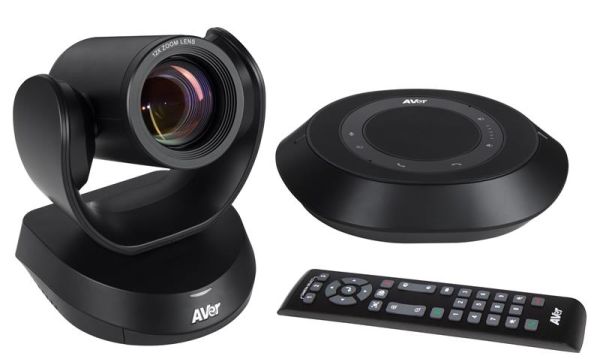 Система відеоконференцзв'язку AVer VC520 Pro 3, 12x Optical Zoom, Full HD, PTZ, 2 х Omni-mic, радіус дії 3 м, USB, RJ45, PoE, 3.5 mini jack, чорний
