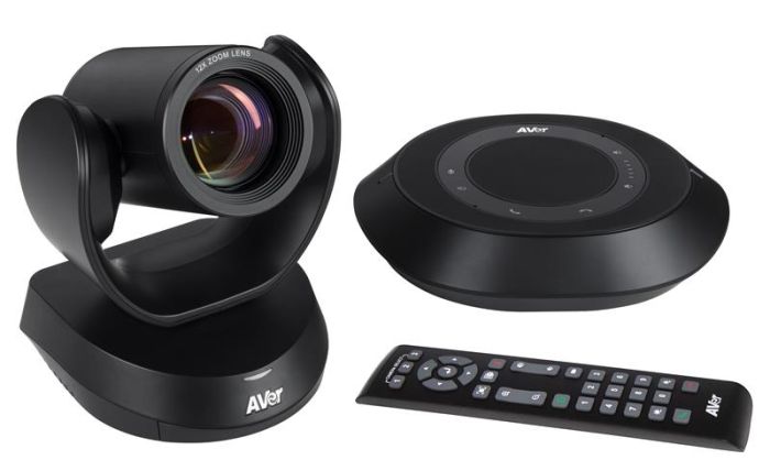 Система відеоконференцзв'язку AVer VC520 Pro 3, 12x Optical Zoom, Full HD, PTZ, 2 х Omni-mic, радіус дії 3 м, USB, RJ45, PoE, 3.5 mini jack, чорний
