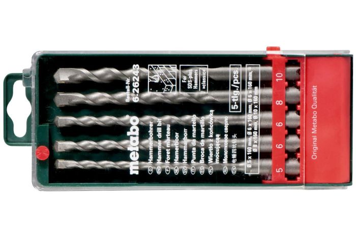 Набір бурів Metabo, SDS-plus, Classic, 5шт