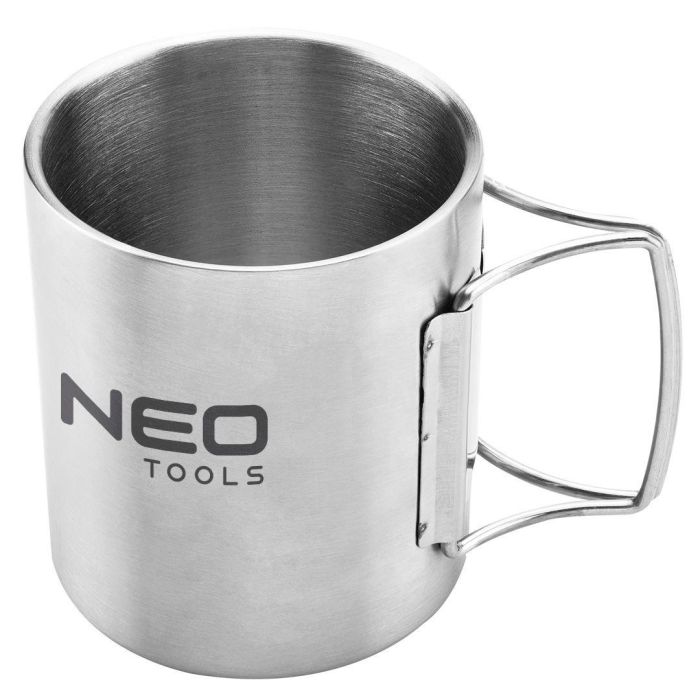 Кухоль туристичний Neo Tools, 320мл, складане руків'я, нержавіюча сталь, чохол, 0.15кг