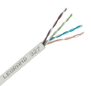 Кабель "вита пара" Legrand CAT 5e U-UTP, 305м, AWG 24/1, LINKEO, PVC, коричневий, метр
