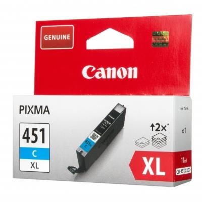 Картридж струменевий Canon CLI-451C XL (Cyan) Pixma MG5440/MG6340