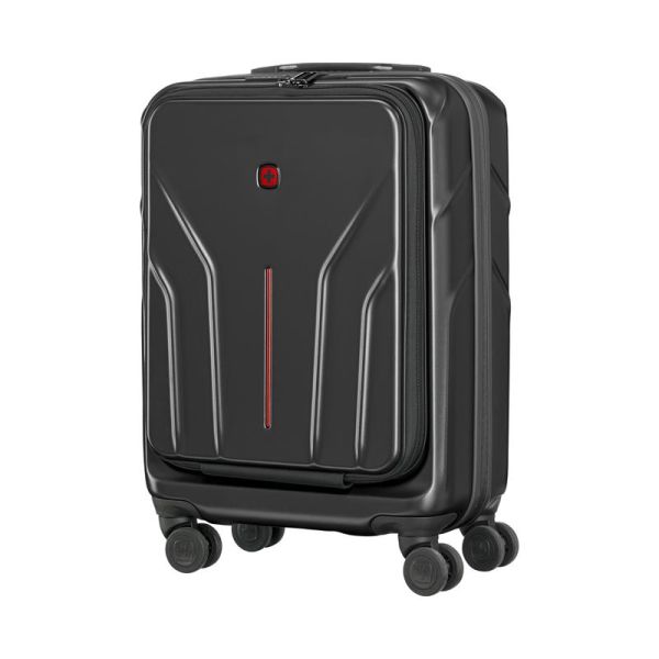 Валіза Wenger Amplix Hardside Carry-On, мала, з відсіком для н/б 16", полікарбонат, TSA, 4 колеса, розширення, USB, чорний