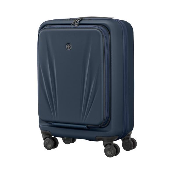 Валіза Wenger Skyon Hardside Carry-On, мала, з відсіком для н/б 16", полікарбонат, TSA, 4 колеса, розширення, USB, синій