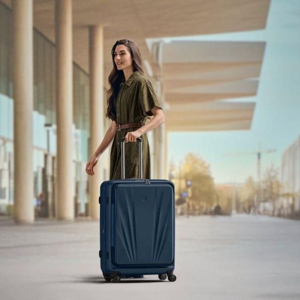 Валіза Wenger Skyon Hardside Large, велика, полікарбонат, TSA, 4 колеса, розширення, темно-синій