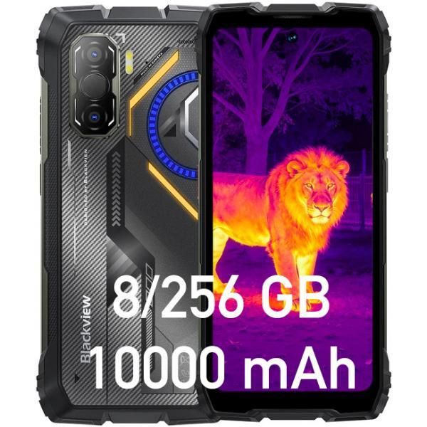 Смартфон Blackview ROCK 3 6.78" 8/256ГБ, 2SIM, 10000мА•год, чорний UA (з тепловізором)