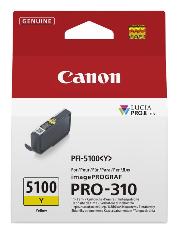 Картридж струменевий Canon PFI-5100 imagePROGRAF Pro-310 Yellow