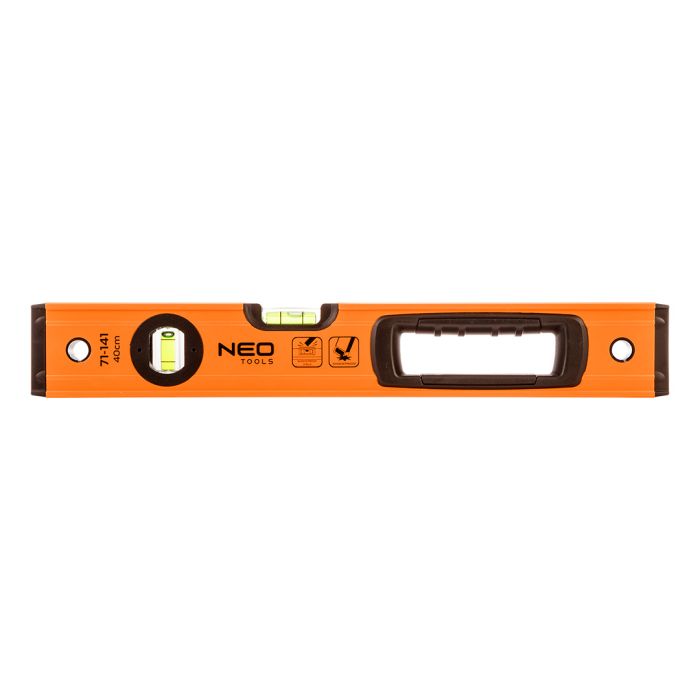 Рівень Neo Tools S 400 алюмінієвий, 40см, 3 капсули, 1 отвір для рук