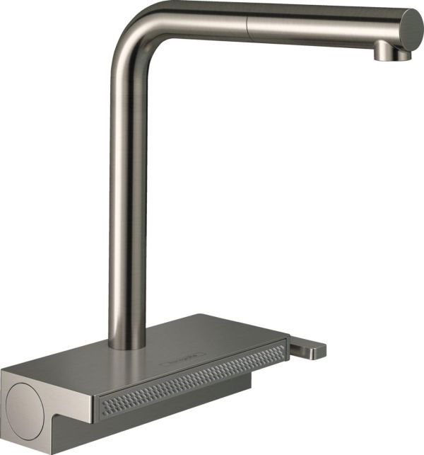 Змішувач для кухні Hansgrohe Aquno Select M81, довж.виливу - 210мм, поворотний, витяжний, 1 важіль, сталь