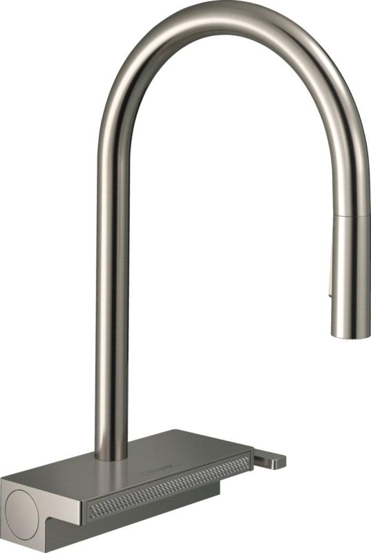 Змішувач для кухні Hansgrohe Aquno Select M81, довж.виливу - 220мм, поворотний, витяжний, 1 важіль, сталь