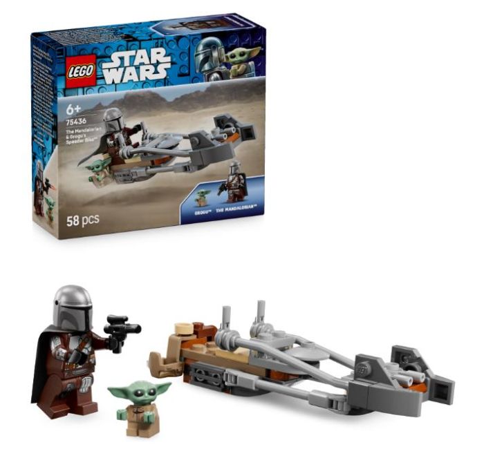 Конструктор LEGO Star Wars Швидкісний мотоцикл Мандалорця й Ґроґу