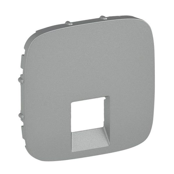 Лицьова панель розетки RJ11/RJ45 Legrand Valena ALLURE, IN*MATIC, алюміній