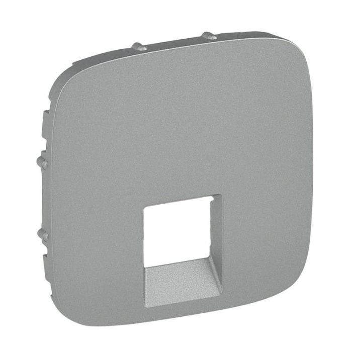 Лицьова панель розетки RJ11/RJ45 Legrand Valena ALLURE, IN*MATIC, алюміній