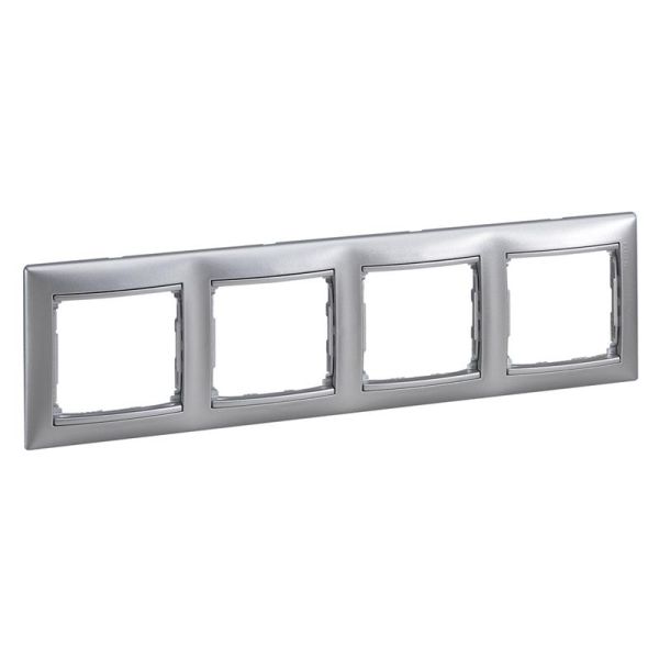 Рамка 4 пости Legrand Valena Classic, алюміній