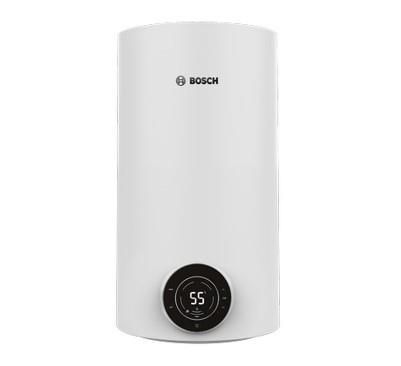 Водонагрівач електр. BOSCH круглий слім Tronic 4000T, 30л, 1,5кВт, сухий тен, вертикальний монтаж, електр. кер-ння, A, білий
