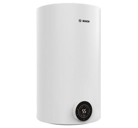Водонагрівач електр. BOSCH круглий Tronic 4000T, 80л, 2кВт, сухий тен, вертикальний монтаж, електр. кер-ння, B, білий