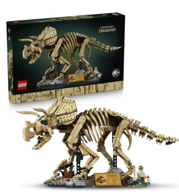 Конструктор LEGO Jurassic World Скамянілості динозаврів: трицератопс