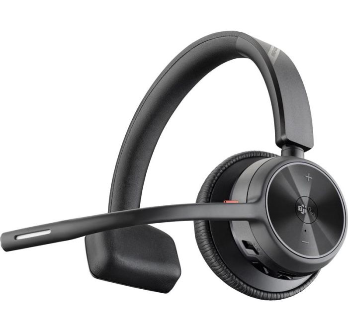 Гарнітура Комп`ютерна моно On-ear Poly Voyager 4310-M з адаптером BT700, USB-A, Bluetooth, всеспрямований, Acoustic fence, сертифікат Microsoft Teams, чорний