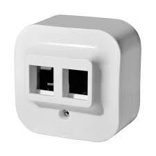 Адаптер Legrand Mosaic, Keystone Forix Quteo, 1хRJ45, 2хRJ45, білий