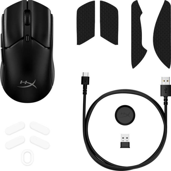 Миша HyperX Pulsefire Haste 2 mini, RGB, USB-A/WL/BT, чорний