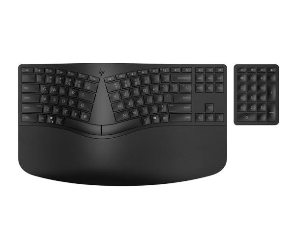 Клавіатура мембранна HP 960 BLK Ergonomic split-zone, 112key, BT, EN/UK, чорний